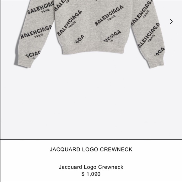 Balenciaga Jacquard Logo Crewneck